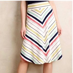 Anthropologie Maeve chevron striped skirt